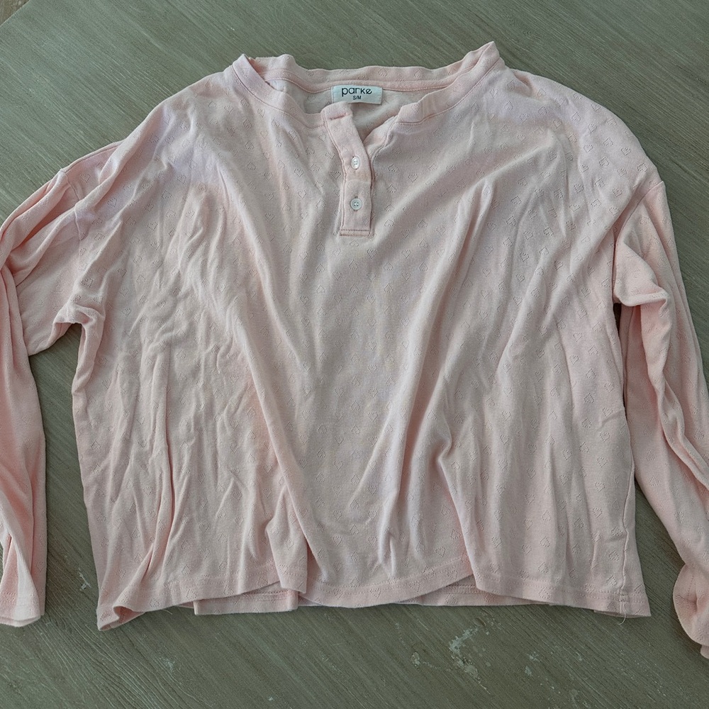 Parke Pointelle Long Sleeve Top